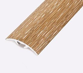 Порог (стык) Русский профиль  разноуровневый ламинированный с дюб, 30*1800 мм, Дуб монтана